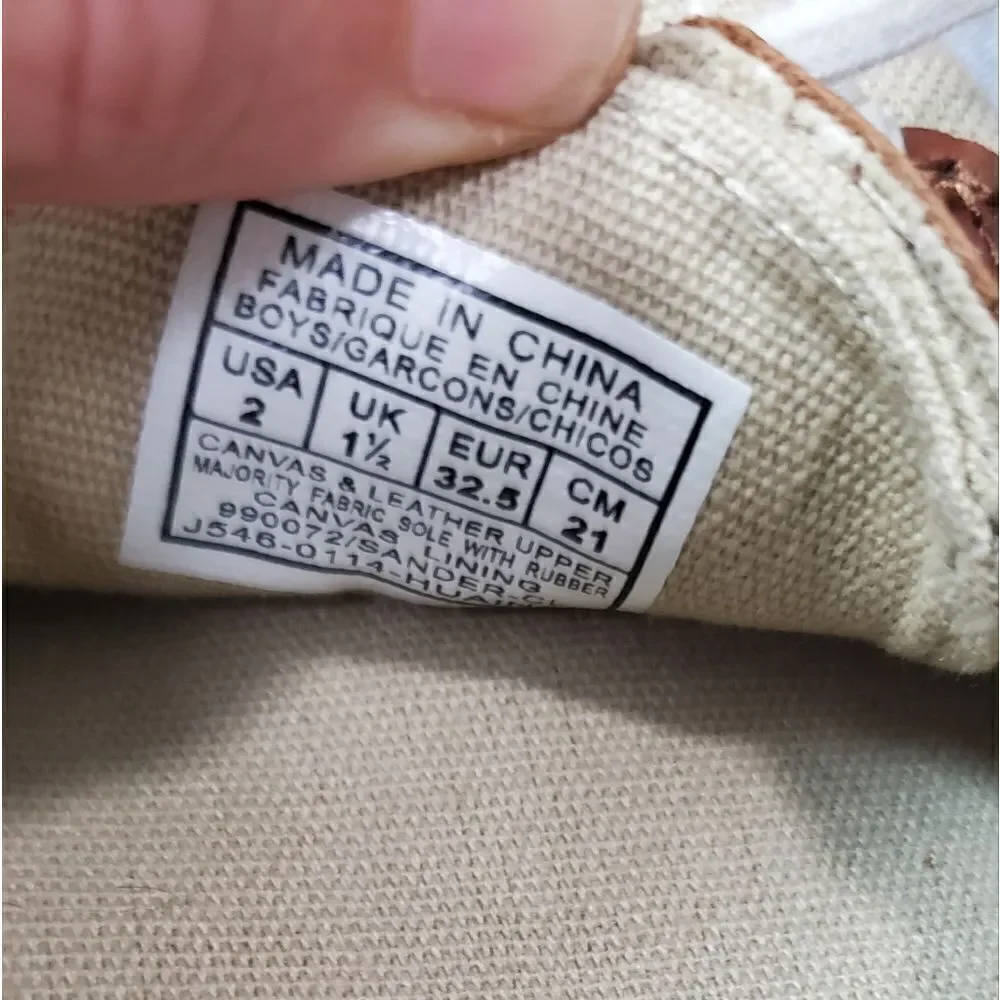 Polo Ralph Lauren Brown & Tan Canvas & Leather Boat Shoes